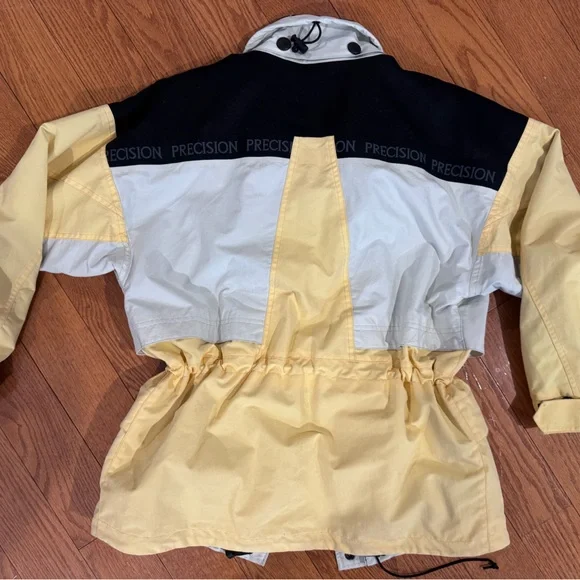 Vintage Precision Mountaineering Ski Jacket Yellow Colorblock Snowboard Small - Picture 6 of 9